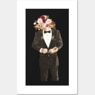 Suit and Flowers Posters and Art